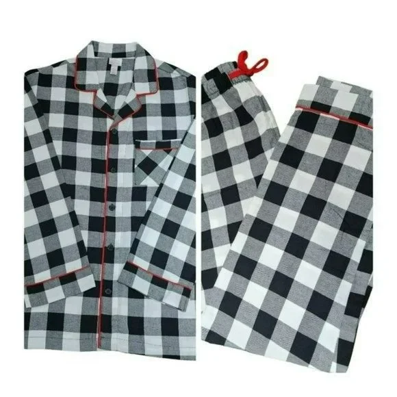 XL Mens Fall Tartan Plaid Flannel Pajama Set - Picture 12 of 12